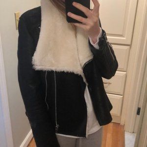 Blank NYC faux leather moto jacket